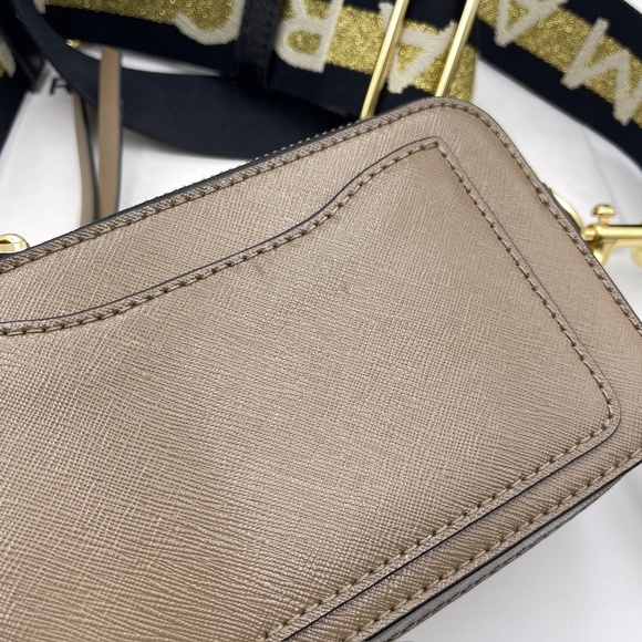 Marc Jacob Snapshot crossbody multi leather bag gray with dust bag gold strap - Picture 9 of 16